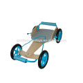 2015 High quality and unique design wooden kart toy for kids, hot sale 4 wheel car wooden toy kart